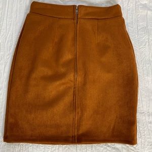 Tan suede skirt
